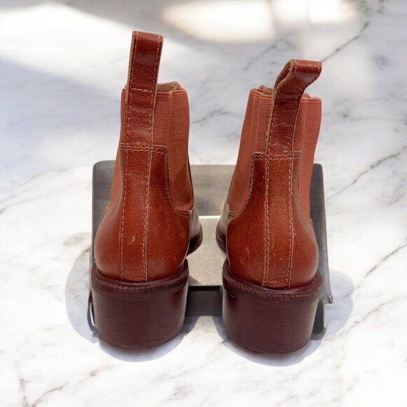 NWOT Kaanas Everest Distressed Chelsea Leather Bootie - Picture 3 of 11